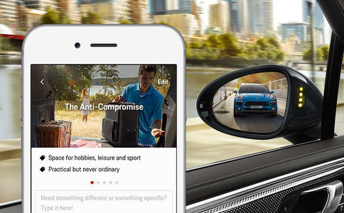 The Porsche Passport mobile app would allow users to switch between Porsche models. Courtesy of Porsche Cars North America, Inc.