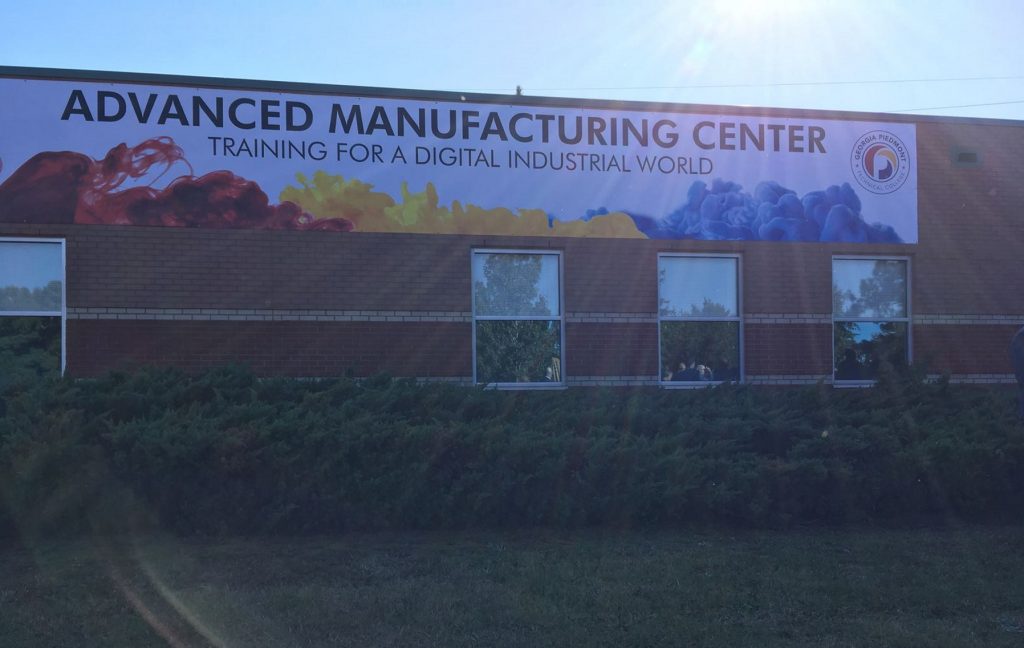 Georgia Piedmont Technical College received funding to open a new Advanced Manufacturing Center in Covington. It includes five labs for training in machine tools, electronics, mechanics, automation and process control, as well as industrial wiring and motor controls. (Tasnim Shamma/WABE)
