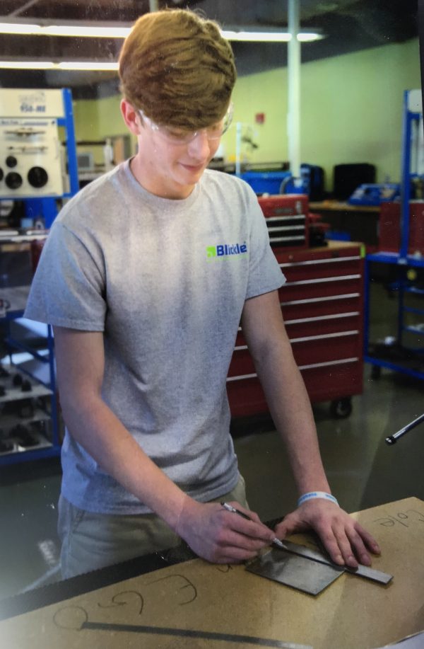 Seventeen-year-old Cole McKeehan works on projects at West Georgia Technical College during his first year of the GA CATT program. (Courtesy of Cole McKeehan)