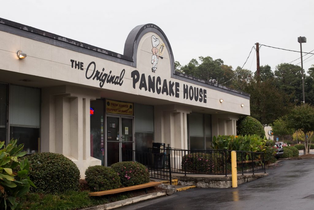 The Original Pancake House on Cheshire Bridge Road in Atlanta was featured in the film "Keeping Up with the Joneses," according to IMDb. 