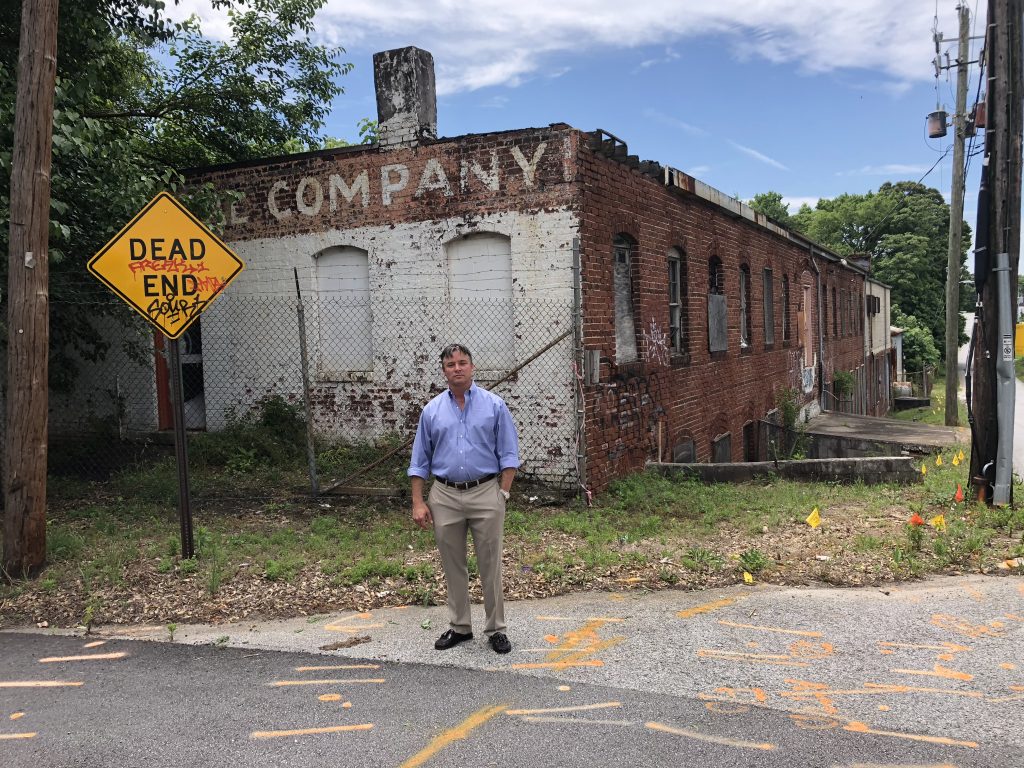 Wesley Defoor, one of the people behind Westside Yards, said he wants to provide amenities for this side of the railroad tracks in the English Avenue neighborhood.