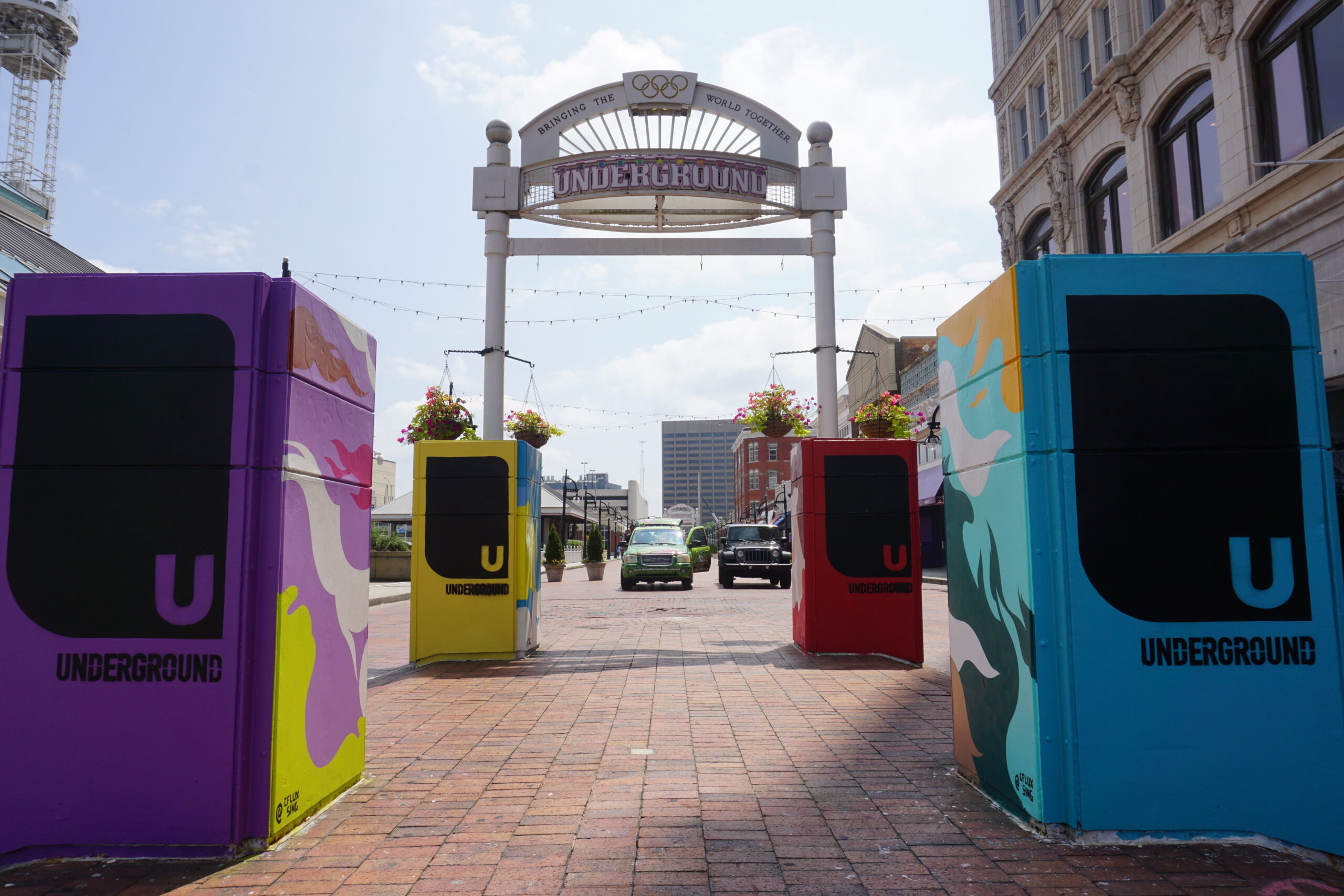 Photos Underground Atlanta Exhaust Pipes Get Artistic Makeover WABE