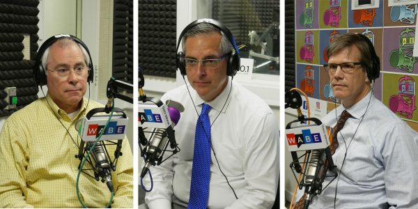 From left, Democrat John Barrow, Republican Brad Raffensperger and Libertarian Smythe DuVal are candidates in the Georgia secretary of state race.