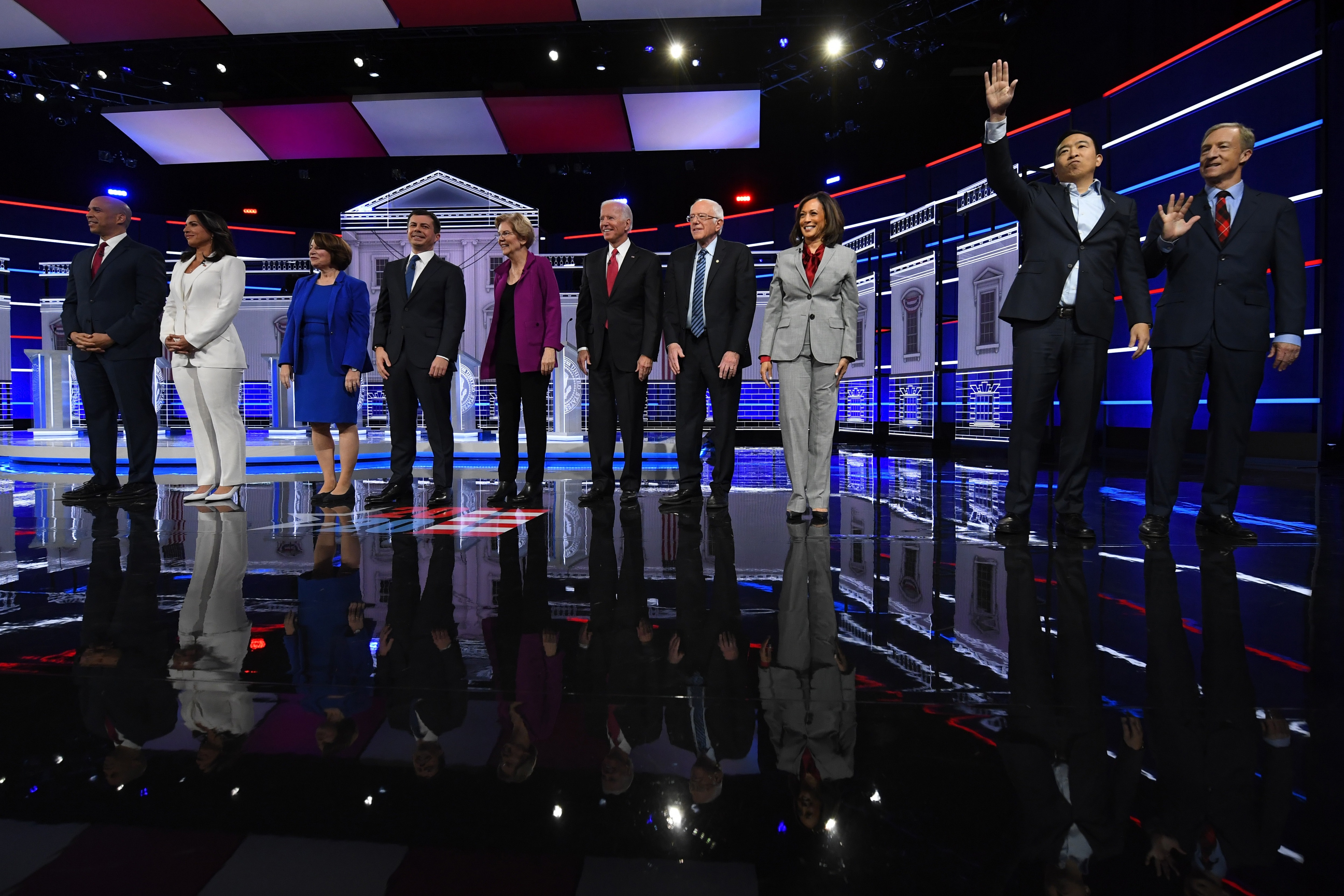 Democratic candidates at debate in Atlanta
