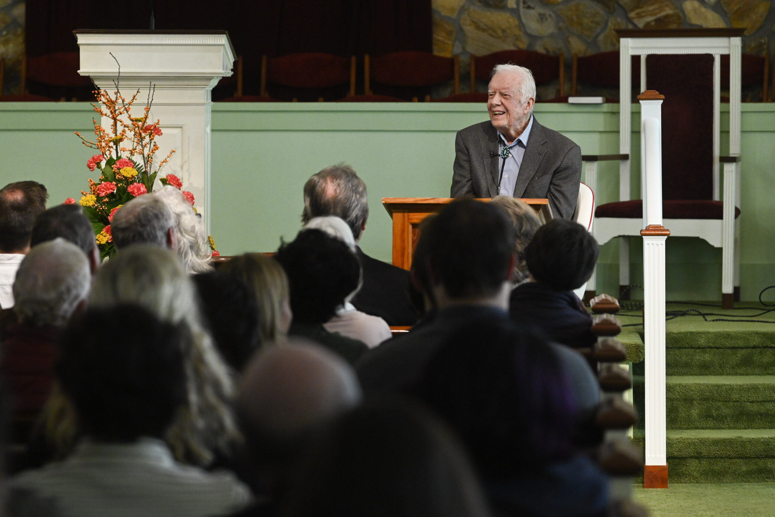 2 Weeks After Breaking Pelvis, Jimmy Carter Is Back At Church Teaching Sunday School