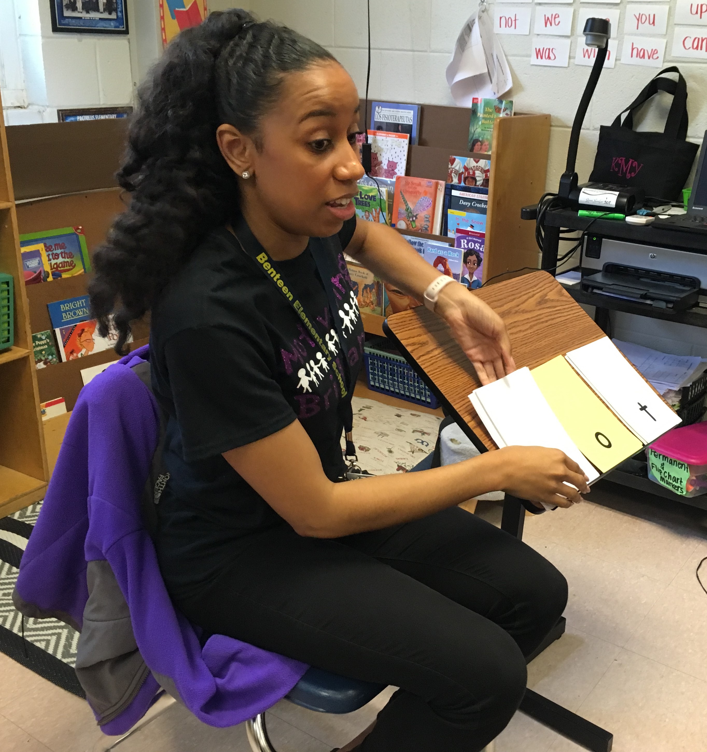 Atlanta Kindergarten teacher Kelsey McCorkle uses Orton-Gillingham-based reading instruction with all of her students in 2019. 