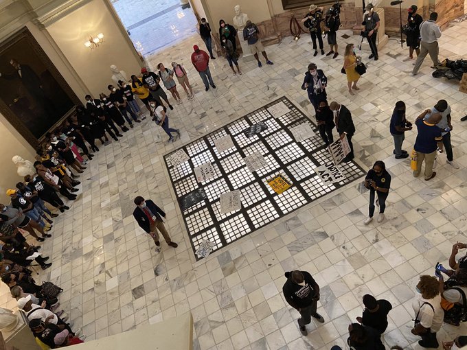 capitol rotunda protests (emma hurt)
