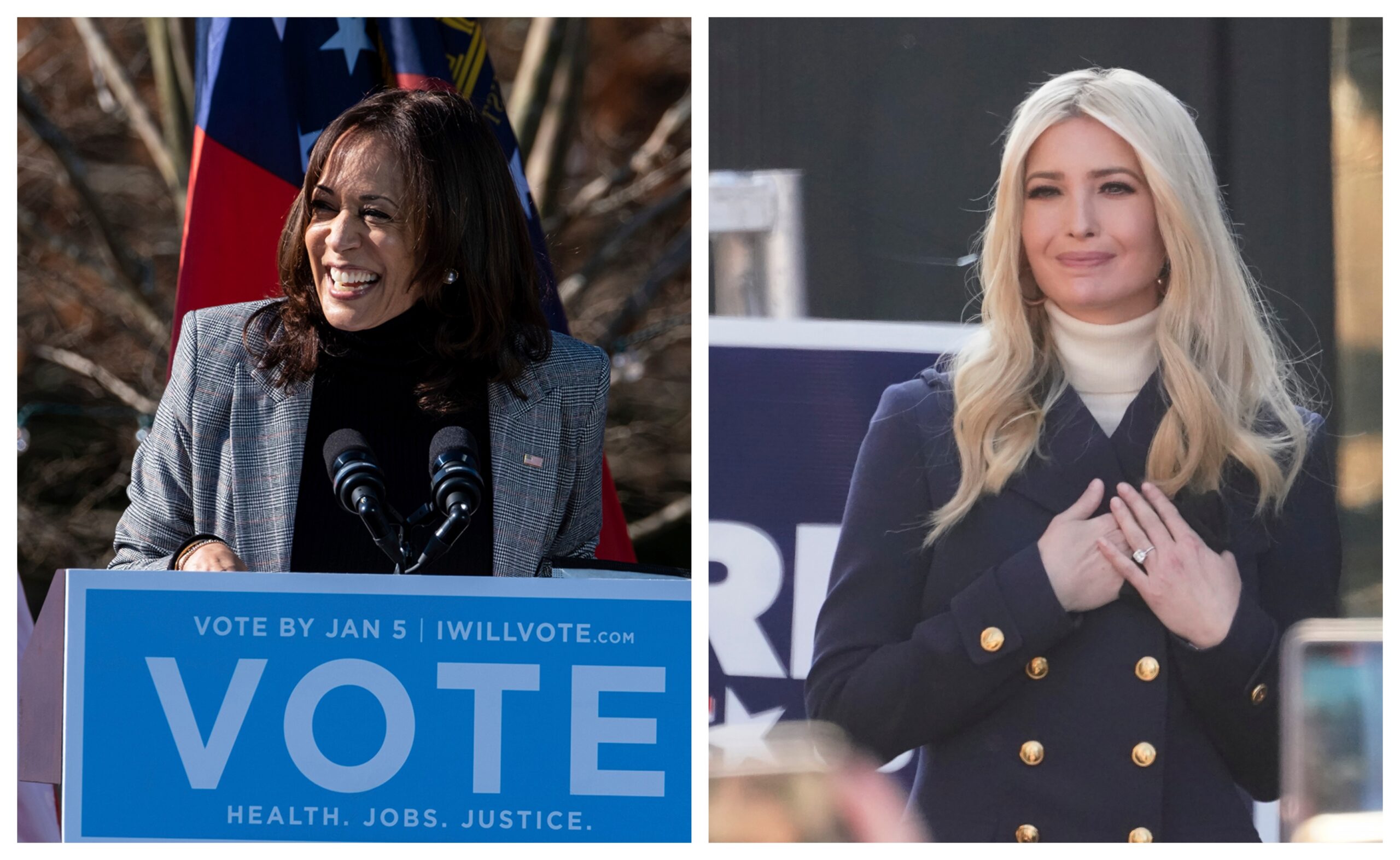 Kamala Harris, Ivanka Trump Stump In Georgia Ahead Of Senate Runoff