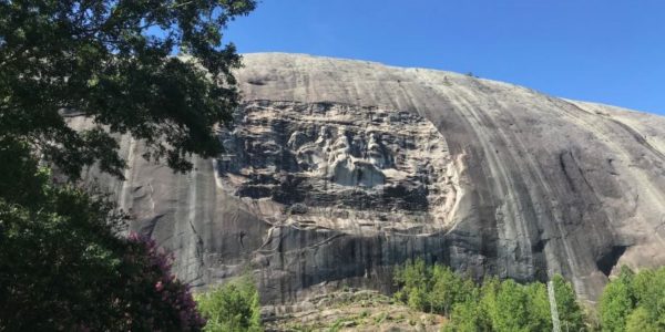 While the park’s most prominent feature — its 3-acre carving of Confederate leaders on the mountain’s granite face — is explicitly protected by Georgia state law, Stone Mountain Memorial Association Chief Executive Bill Stephens proposed a new exhibit about the carving. (Emil Moffatt/WABE)