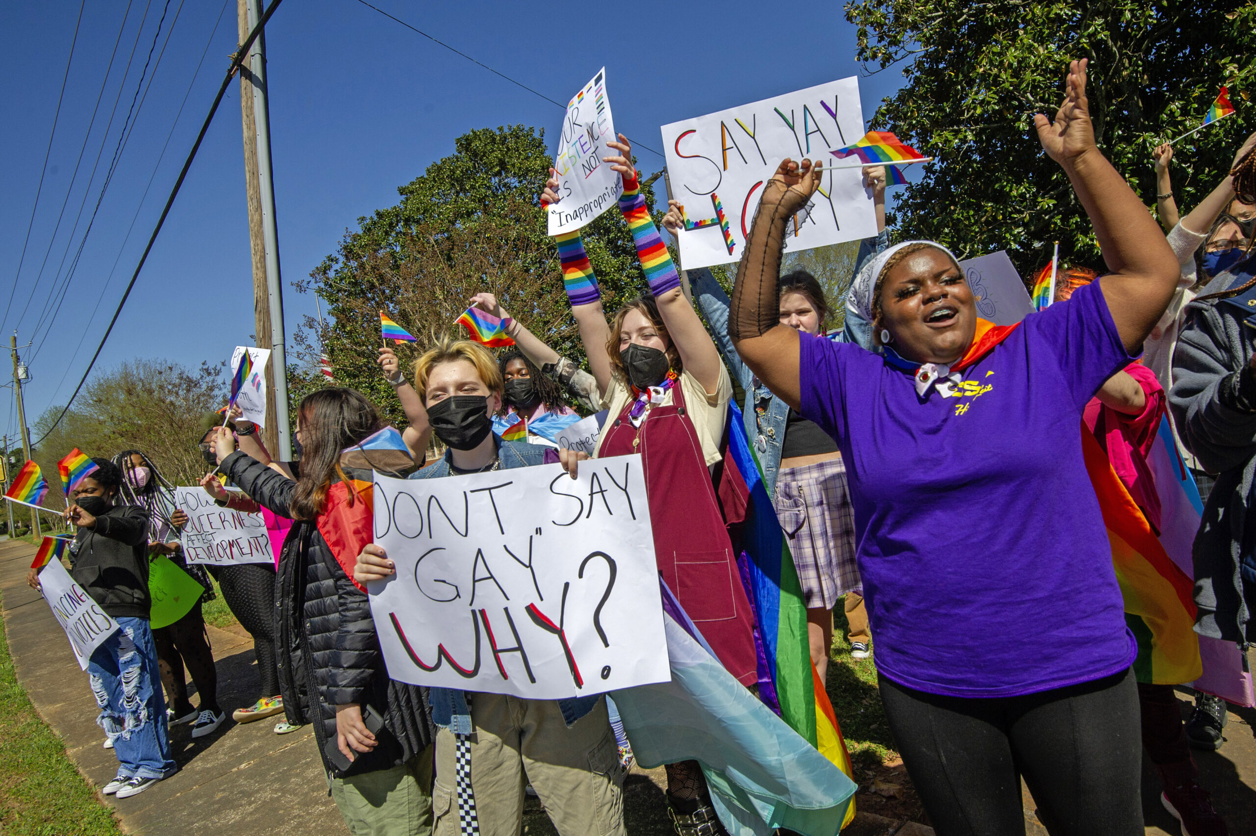 DeKalb County students walk out to protest ‘Don’t Say Gay’ bill WABE