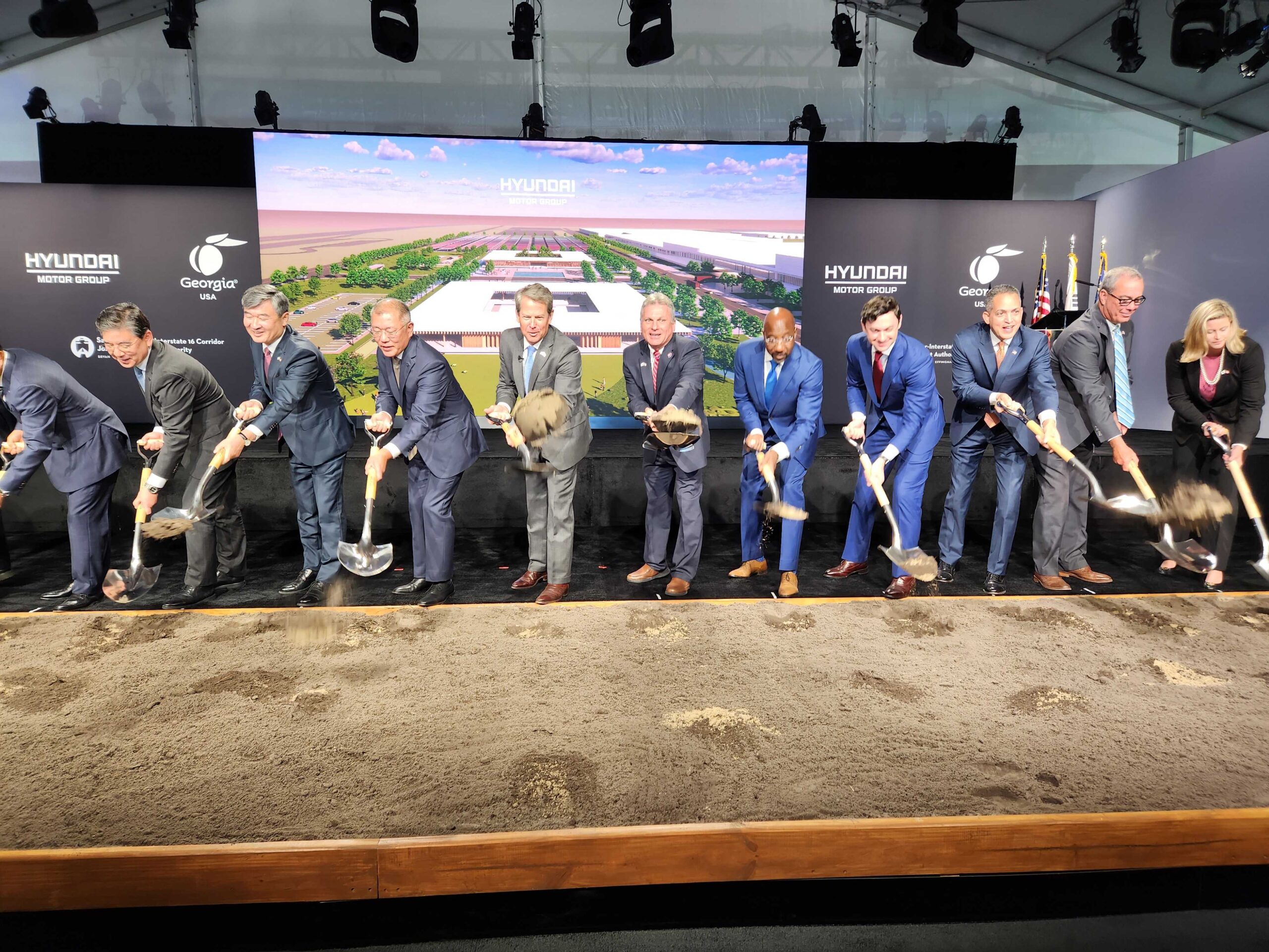 Hyundai officials celebrate new electric vehicle plant WABE