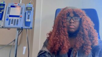 Medicaid recipient Marrow Woods, a 20-year-old Macon college student, has an inflammatory condition called Hidradenitis Suppurativa that attacks the body’s hair follicles. Woods travels to Atlanta every few weeks for medical treatment. (WABE courtesy Marrow Woods)