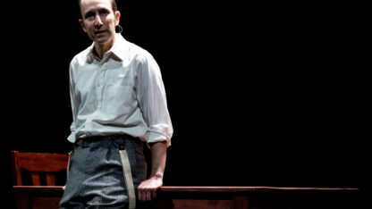 Andrew Benator in a play about Jan Karski