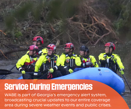 Emergency workers on rescue raft