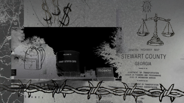 A collage of photos that portray criminal justice elements from Stewart County, Georgia.