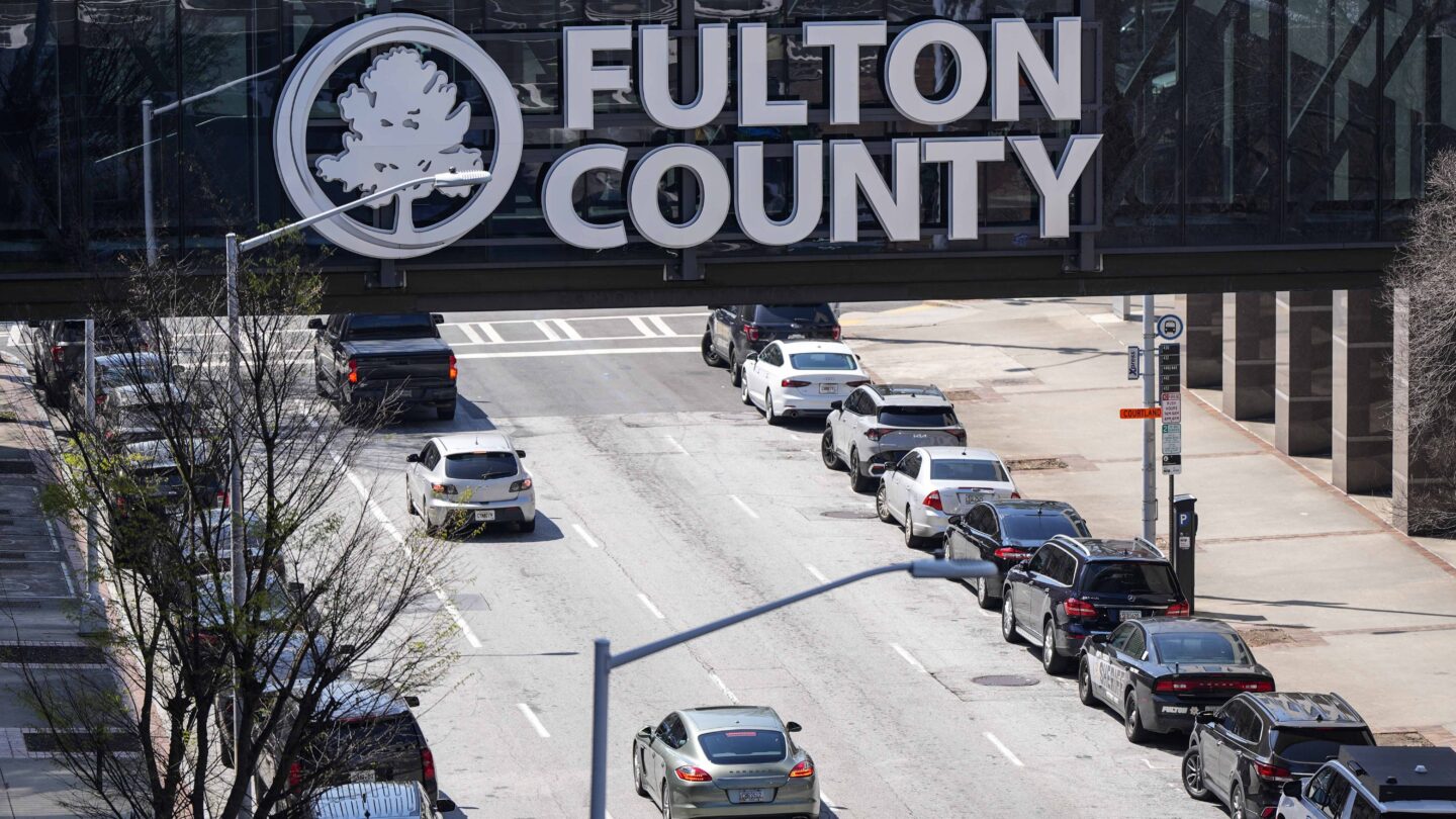 The Fulton County Superior Courthouse area is seen, Thursday, March 14, 2024, in Atlanta.