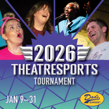 Promotional graphic for Dad’s Garage 2026