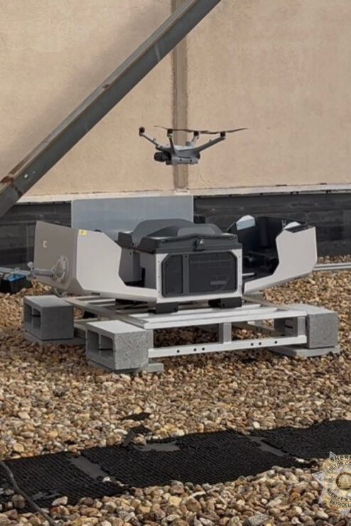 A grey colored drone