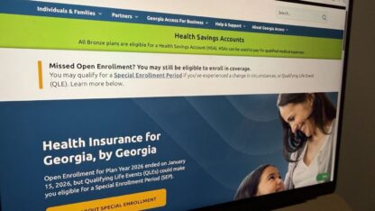 Image of a screen showing the homepage for Georgia Access.