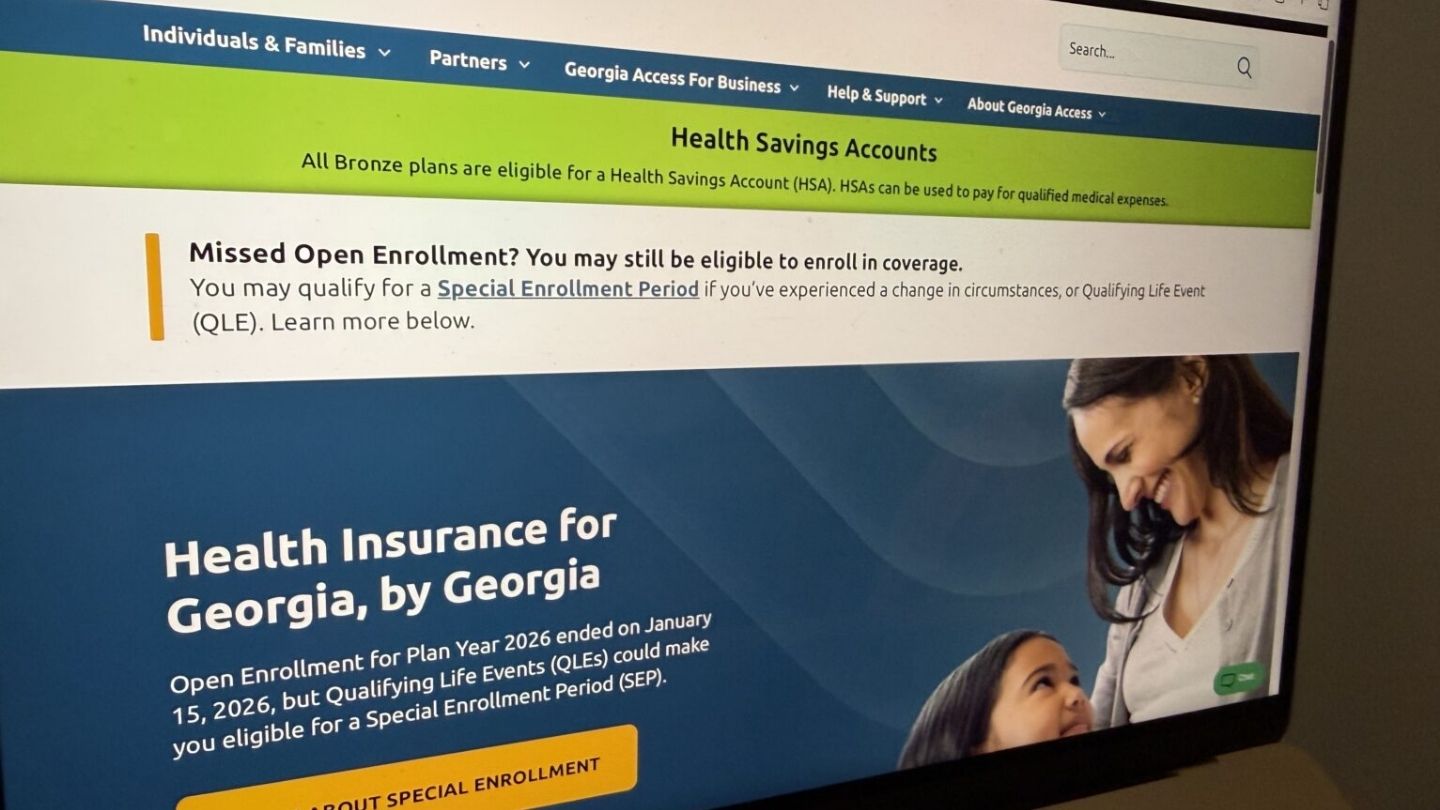Image of a screen showing the homepage for Georgia Access.