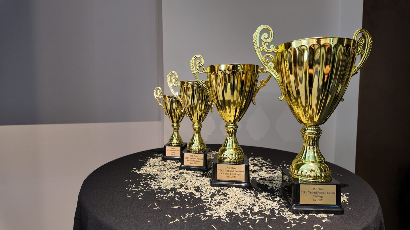 A row of 4 trophies.